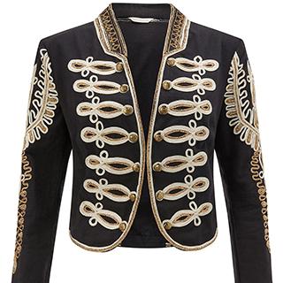 Monsoon Myla Military Jacket Black