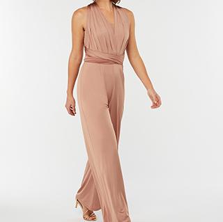 Taylor Twist Me Tie Me Bridesmaid Jumpsuit Pink 10 6428911010 Monsoon
