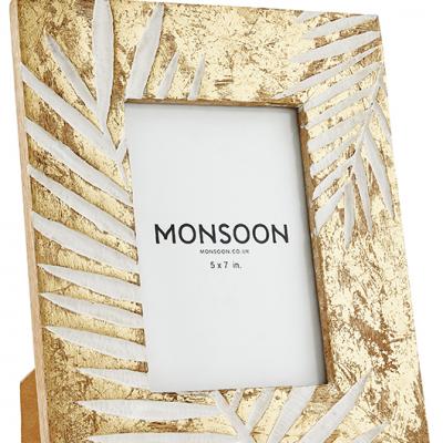 Gold Fern Wooden Photo Frame Nude One Size 6556761600 Monsoon