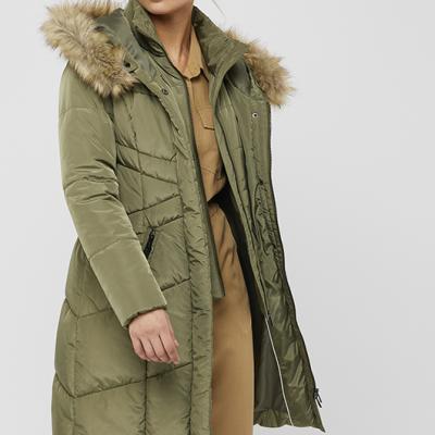 Victoria Long Wrap Padded Jacket Green Small 7493809951 Monsoon