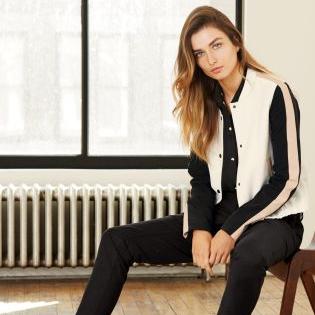 White Varsity Colourblock Jacket - Next