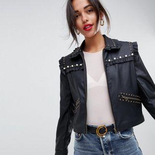 ASOS DESIGN jacket with pearl detail
