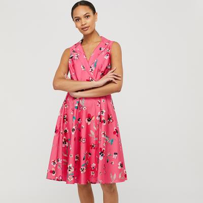 Maisy Floral Dress in Organic Cotton Pink 10 8494501010 Monsoon