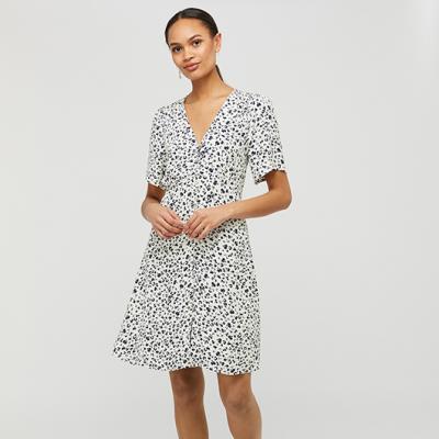 Poppy Floral Tea Dress in Sustainable Viscose Ivory 20 8494804620 Monsoon