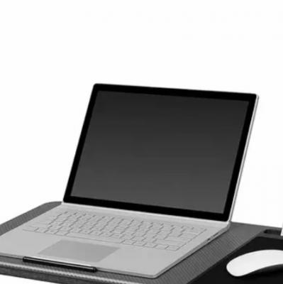 Multi Purpose Home Office Lap Desk with Mouse Pad and Phone Holder - Silver Carbon