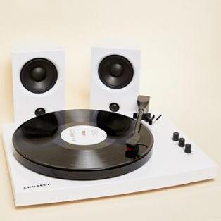 Crosley T100 Turntable Record Player - White