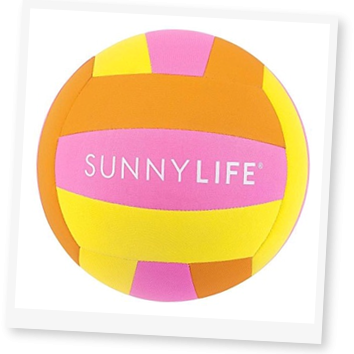 Sunnylife Classic Large Inflatable Round Beach Ball Summer Pool Toy - Neon Pink & Orange