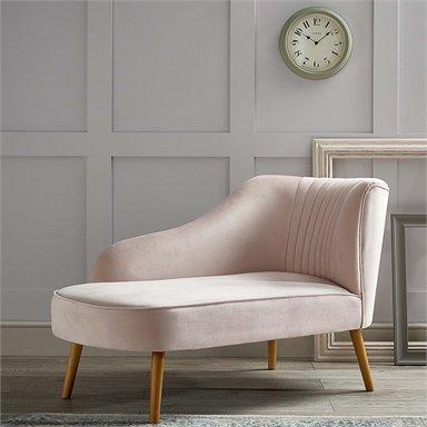 Chaise Longue - Dark Blush Homebase