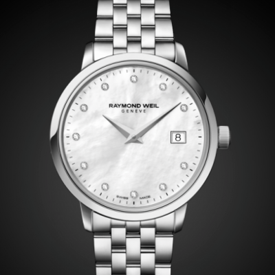 RAYMOND WEIL Women's Swiss Toccata Diamond Accent Stainless Steel Bracelet Watch