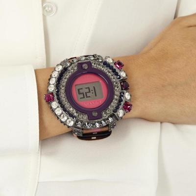 Lanvin Timeless Swarovski embellished ribbon bracelet