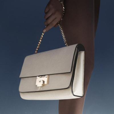 Jimmy Choo Rebel bag in butter soft white leather