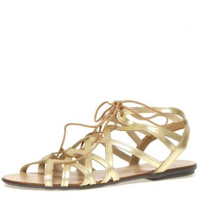 Dorothy Perkins Gold leather gladiator sandals