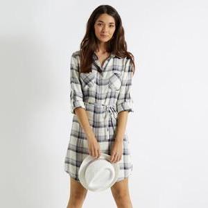 Oasis checked shirt dress