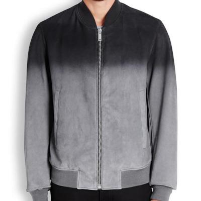 ALEXANDER MCQUEEN Grey dégradé suede bomber jacket - Harvey Nichols
