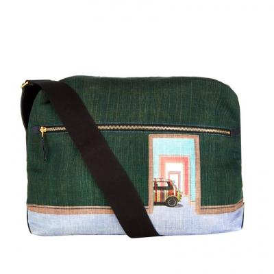 Paul Smith Green Wall flight bag