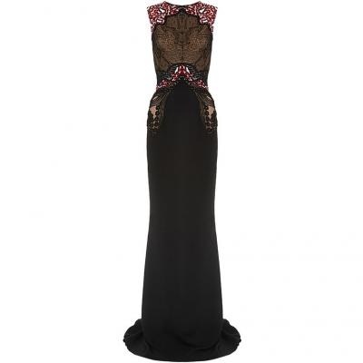 Stella McCartney Leopard and Lace Gown