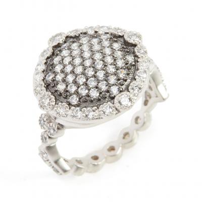 FREIDA ROTHMAN Mercer Pavé Disc Ring
