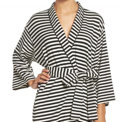 kate spade screenprint french terry robe