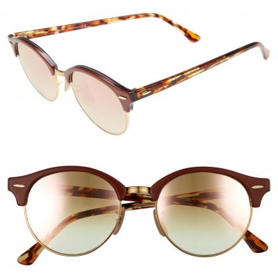 Ray-Ban Clubround 51mm Round Sunglasses