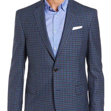Ted Baker London Jay Trim Fit Check Wool Sport Coat