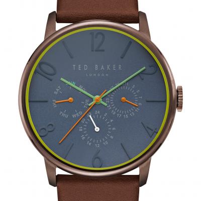 Ted Baker London James Chronograph Leather Strap Watch, 42mm