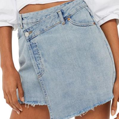 Topshop Deconstructed Wrap Denim Skirt