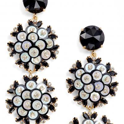 kate spade new york be bold triple drop earrings