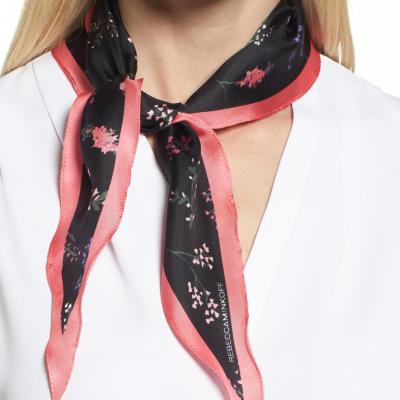 Rebecca Minkoff Pressed Flowers Diamond Silk Scarf
