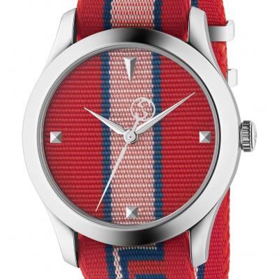 Gucci G-Timeless Nylon Strap Watch, 37mm
