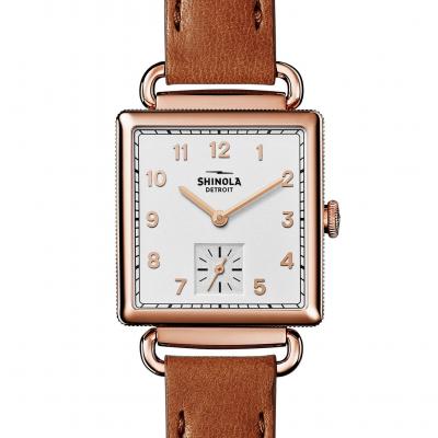 Shinola Cass Leather Strap Watch, 28mm