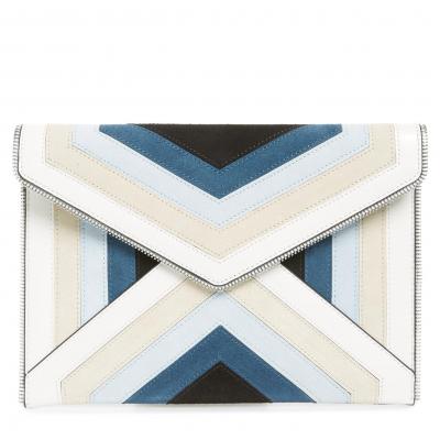 Rebecca Minkoff Leo Chevron Stripe Envelope Clutch 