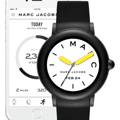 Marc Jacobs Riley Silcone Strap Smart Watch, 44mm