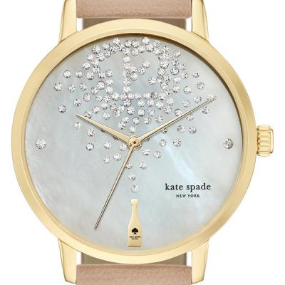 Kate Spade new york 'metro' leather strap watch