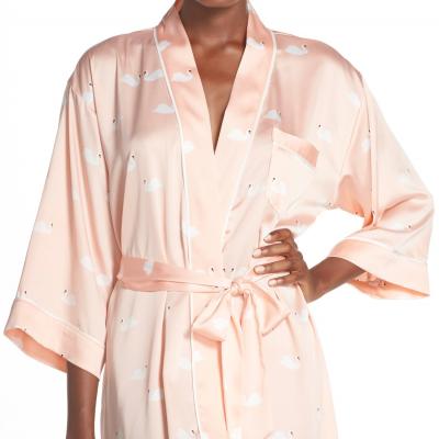 kate spade new york print satin wrap