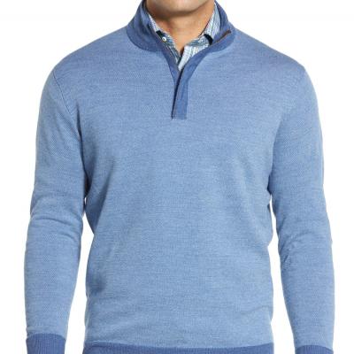 Peter Millar Quarter Zip Merino Wool Sweater