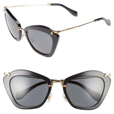 Miu Miu Noir 55mm Cat Eye Sunglasses