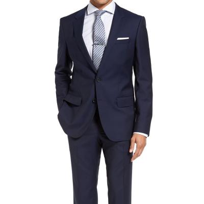 BOSS Huge/Genius Trim Fit Navy Wool Suit - men