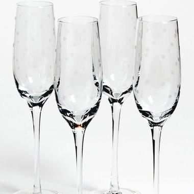 kate spade new york - larabee dot champagne flutes (set of 4)