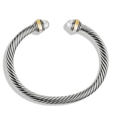 David Yurman Cable Classics Bracelet with Semiprecious Stones & 14K Gold Accent, 5mm