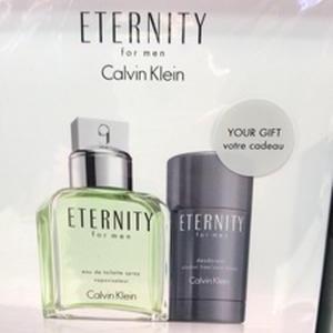 Eternity for men Calvin Klein eau de toilette spray & deodorant stick