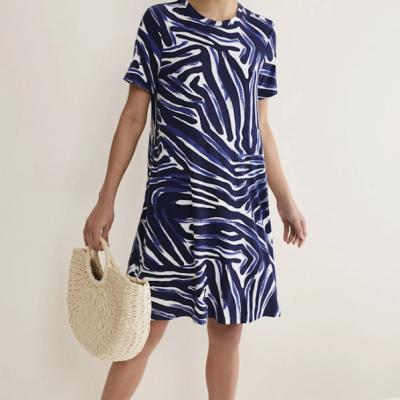 Isabelle Zebra Print Mini Dress