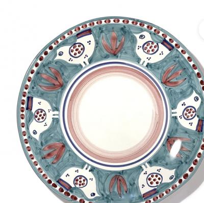 AMALFI GREEN GALLINA ROUND PLATTER - 38CM