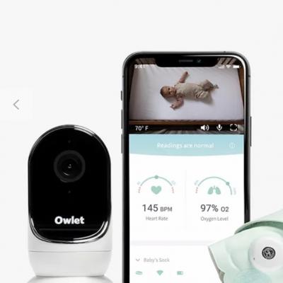 Owlet Monitor Duo Smart Sock 3 + Camera Baby Monitor, Mint