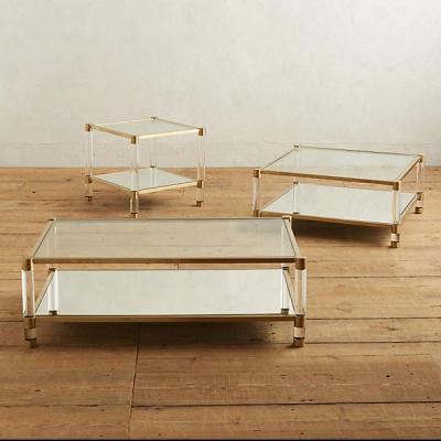 Oscarine Lucite Mirrored Coffee Table, Rectangle Anthropologie