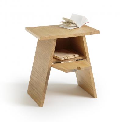 Asayo bedside table , light natural wood, La Redoute Interieurs
