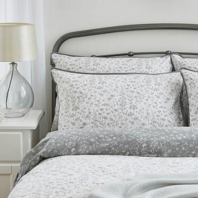 LAURA ASHLEY Lisette Steel Double Duvet Cover Set, Multi (Double)
