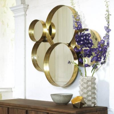 Gold Lamour Round Mirror