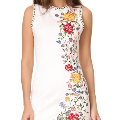 alice + olivia Nat Embroidered Dress