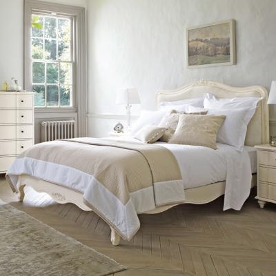 Amelie White Wooden Bedstead - Feather & Black