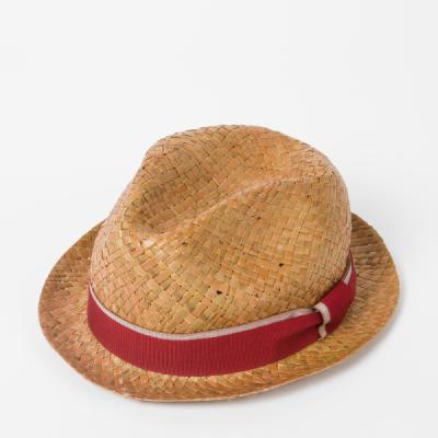 Paul Smith Mens Tan Straw Trilby Hat